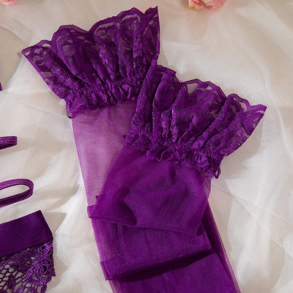 Ensemble lingerie femme Glamour 4 pièces